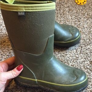 Kids Green Rain and Snow Boots